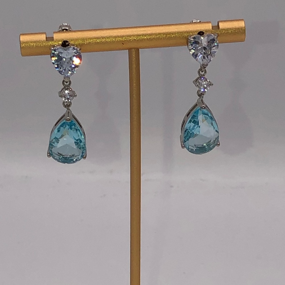 6ct Aquamarine Earrings - Picture 6 of 11